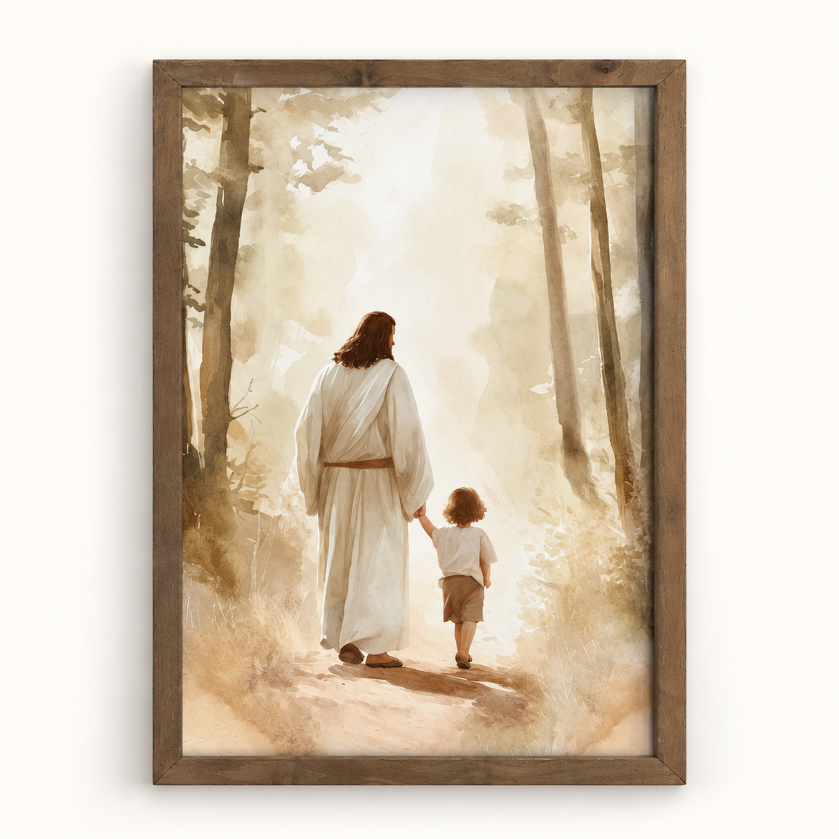 De la mano de Jesús- Cuadro decorativo | niña o niño