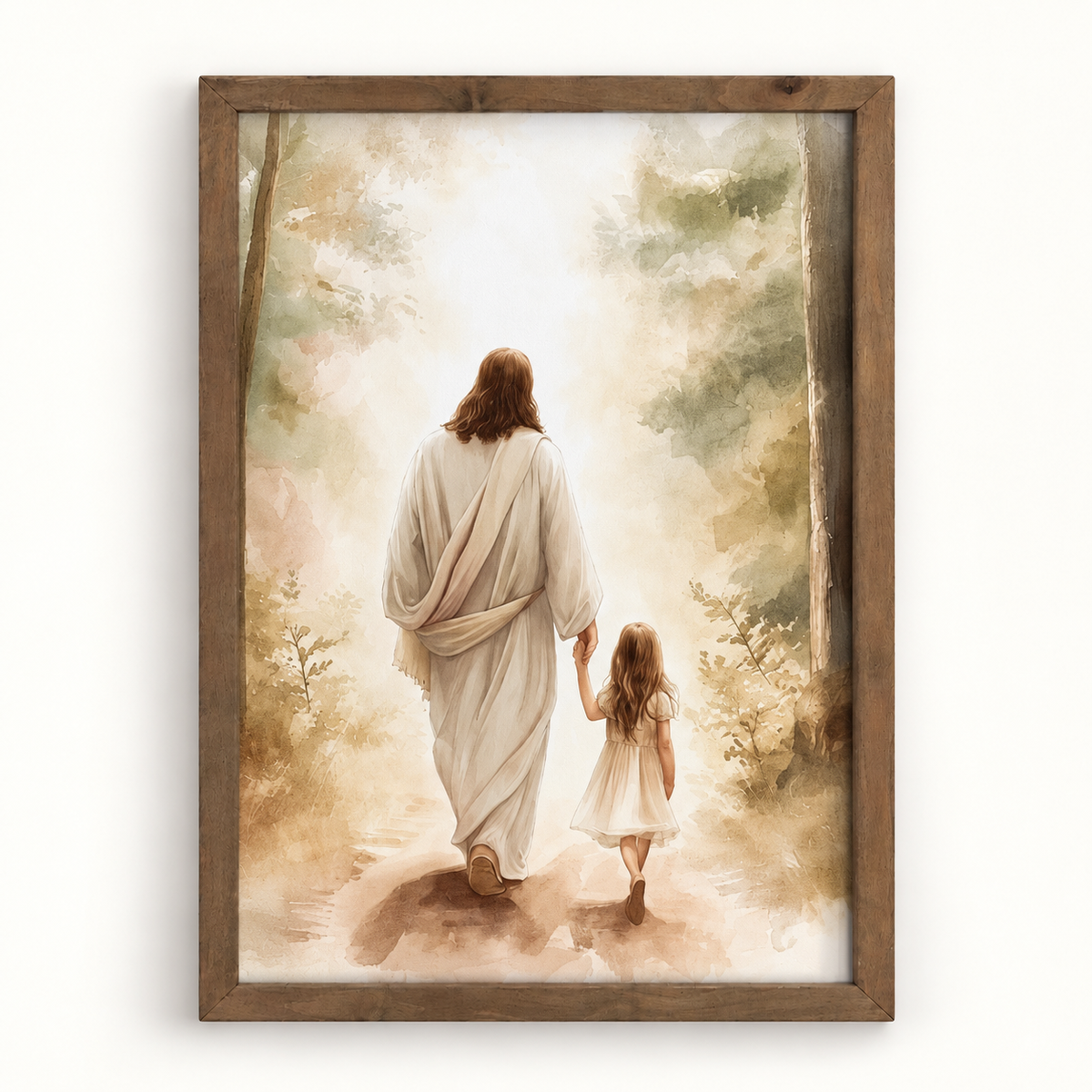 De la mano de Jesús- Cuadro decorativo | niña o niño
