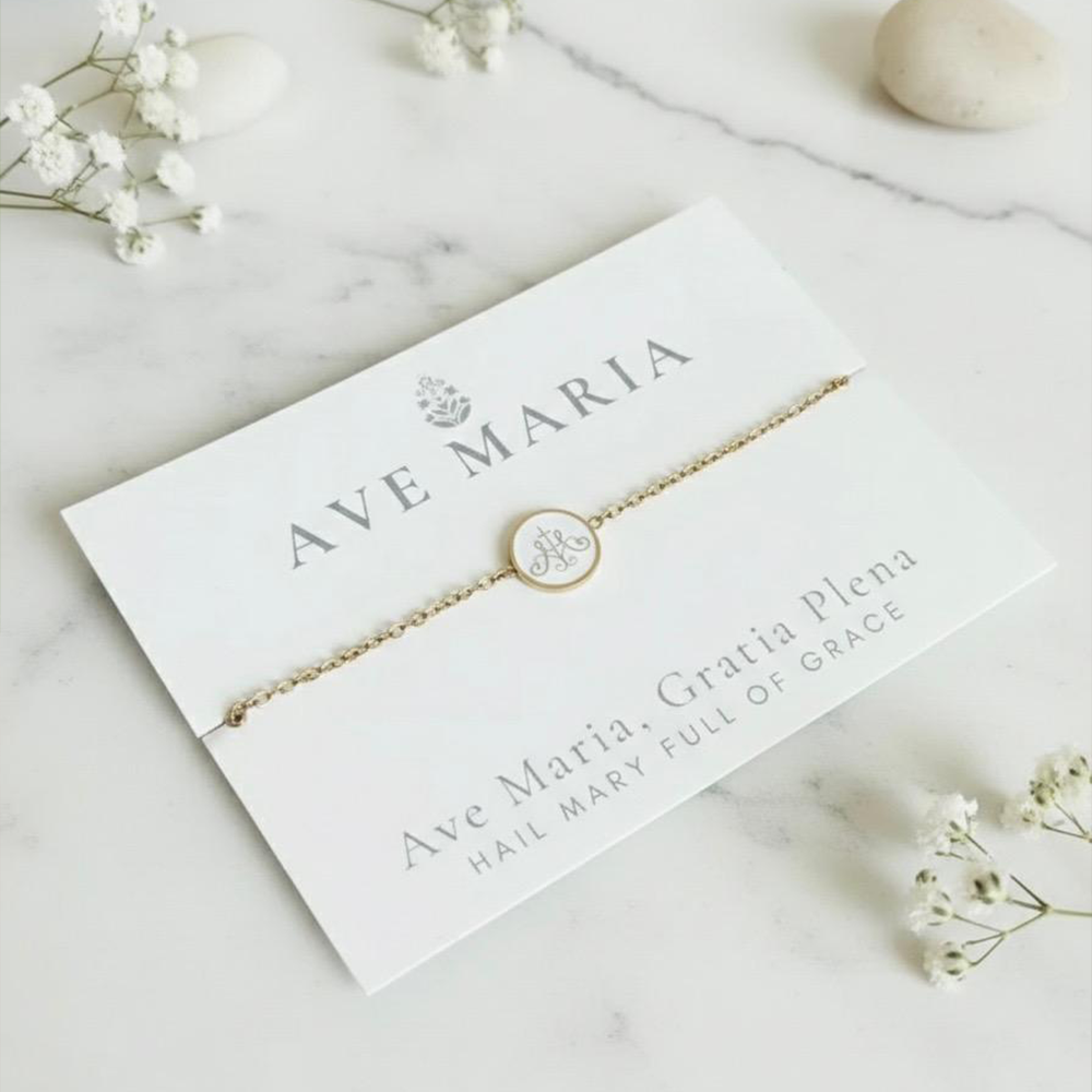 Pulsera Ave María – Monograma Mariano